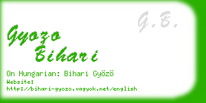 gyozo bihari business card